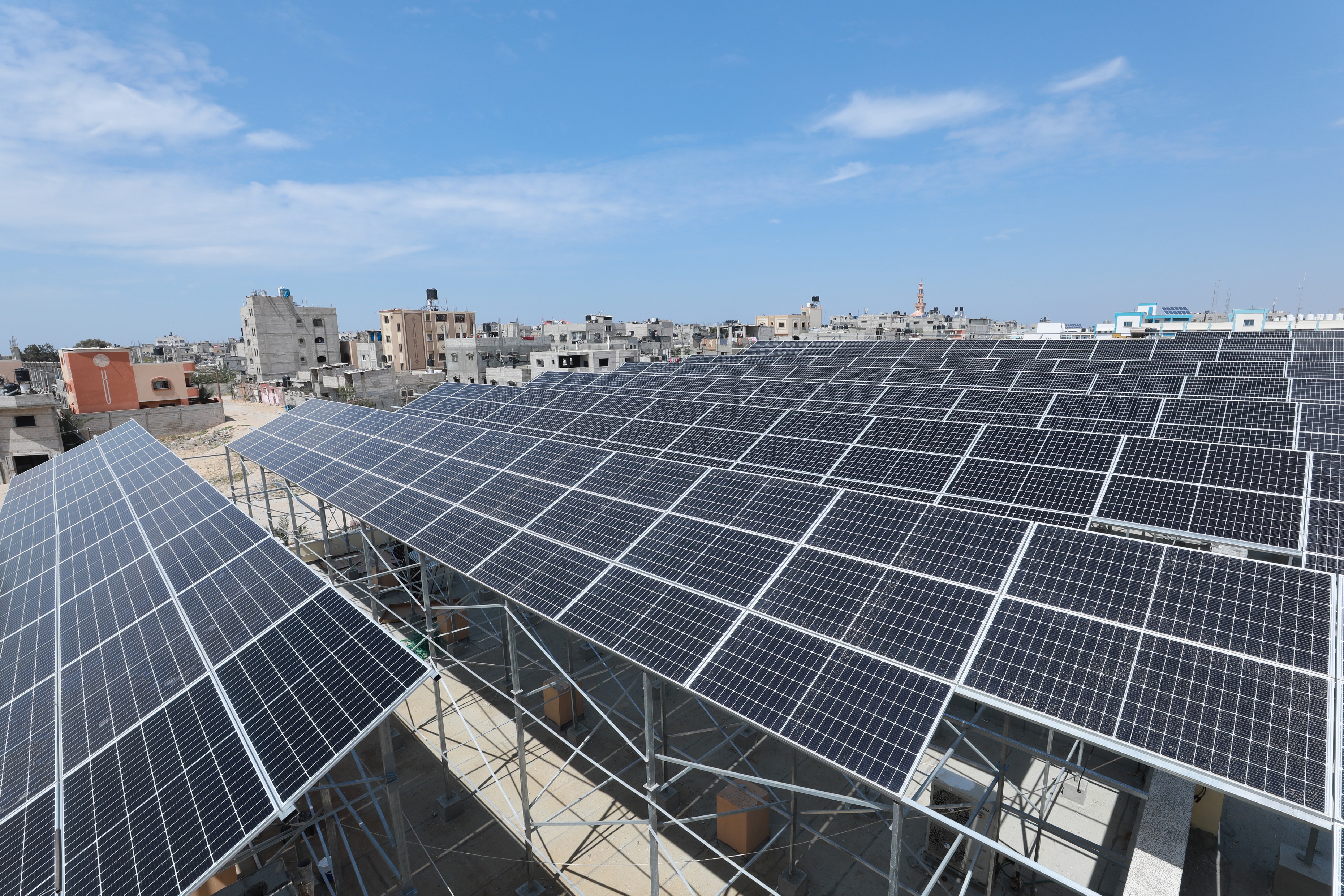 The solar power plant at Nasser Hospital in Gaza. Credit: WHO