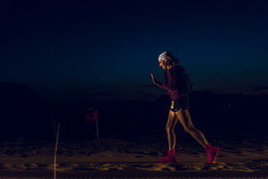 Ala says the runners high, when the endorphins kick in’ is what keeps her motivated to keep running during big running events. She placed second in the Rum International Marathon. Photo. Ali Barqawi