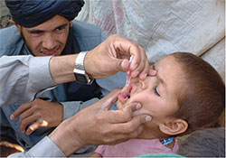 استئصال شلل الأطفال من خلال التمنيع 