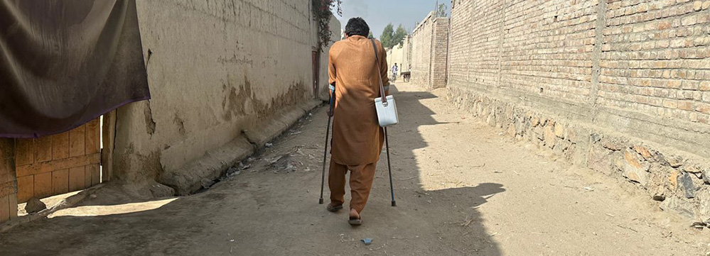 Farid, polio survivor from Afghanistan