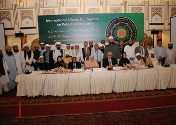 Group photo for the Ulama participating in the International Ulama Conference on Polio Eradication