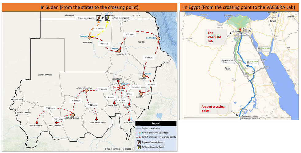 Sudan route map