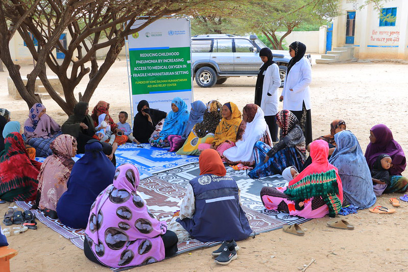 Engaging communities in meaningful dialogue through the KSrelief-funded project will help combat the high prevalence of childhood pneumonia and encourage safe caregiver practices in Somaliland. Photo credit: WHO Somalia/S.Farah