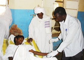 A photo of a Rift Valley fever patient in Kosti, Sudan