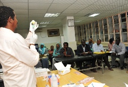 25 health workers including program coordinators from the national control programme joined the training.