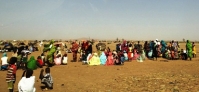 New internally displaced people seeking shelter at Kalma Camp in Darfur.