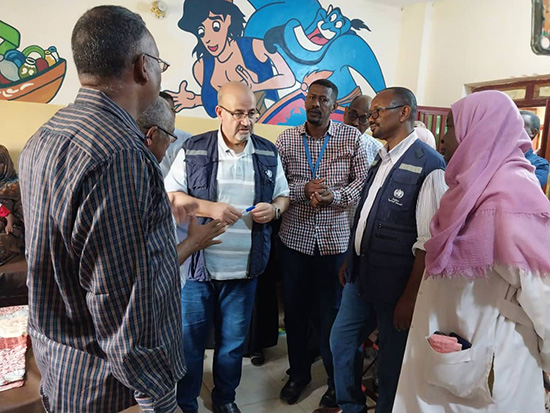Dr Abid visits a children’s hospital in Wad Madani, Gezira State. Photo credit: WHO Sudan