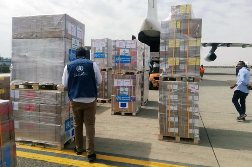 Since the start of the fighting in Sudan, WHO has delivered about 200 metric tons medicines and medical supplies into Sudan by air and sea to meet the urgent health care needs of the people, and has distributed supplies from its operations hub in Gezira state. Credit: WHO