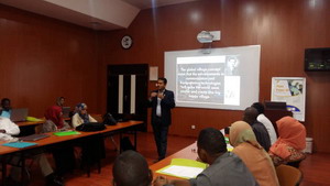 WHO facilitating the community-based surveillance workshop in Khartoum
