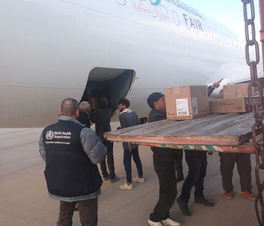 WHO airlifts 21 tons of medical supplies to Al-Hasakeh governorate in north-east Syria