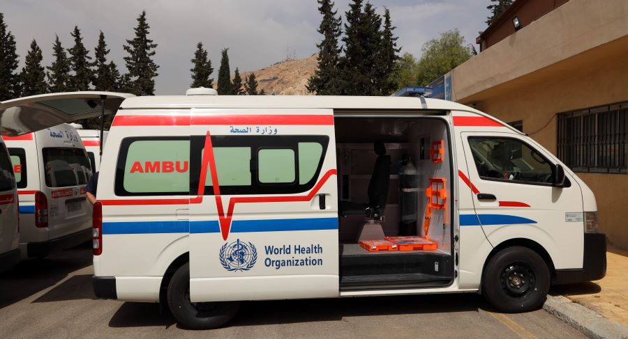 WHO EMRO, Strengthening ambulance services as part of the public health  emergency response in Syria, News