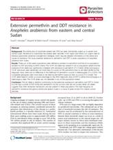 Première page de l'article sur la résistance à la perméthrine et au DDT au Soudan