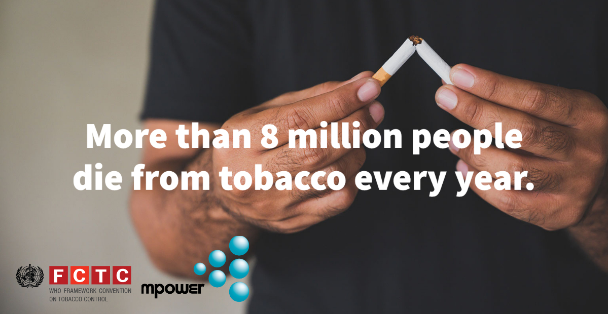 More than 8 million people die from tobacco every year