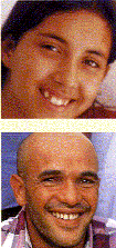 L'image montre en haut, le visage d'une adolescente souriante et en bas, le visage souriant aussi, d'un jeune homme.