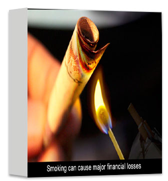 Smoking can cause major financial losses