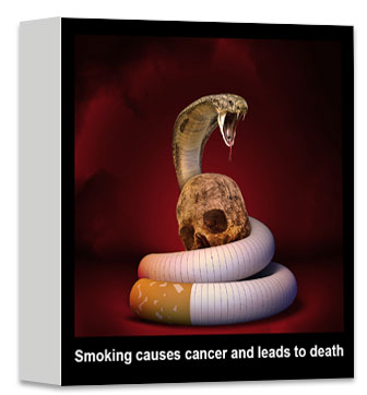 Smoking causes cancer and leads to death