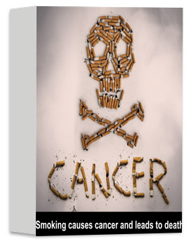 Smoking causes cancer and leads to death