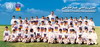 Image of the World No Tobacco Day 2002 poster, showing Mr Mahmoud El Khatib, former Egyptian footballer, with a team of 40 young children advocating for tobacco-free sports. 