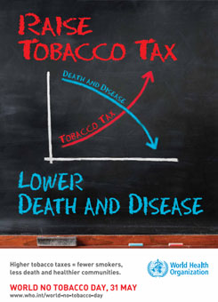 World No Tobacco Day 2014 - Raise taxes on tobacco