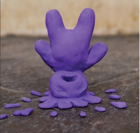 plasticine doll that fell