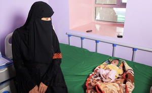 Mother and child in hospital