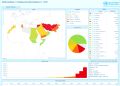 Interactive maps and graphs on the leishmaniasis status in the Region