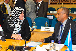 Ministers of Health of Iraq and Somalia Dr Adela Hammoud Hussein and Dr Mohamed Haji Abdinur