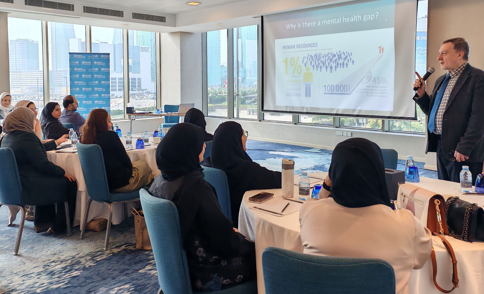 A Mental health gap action programme training session. Photo credit: WHO/WHO Bahrain