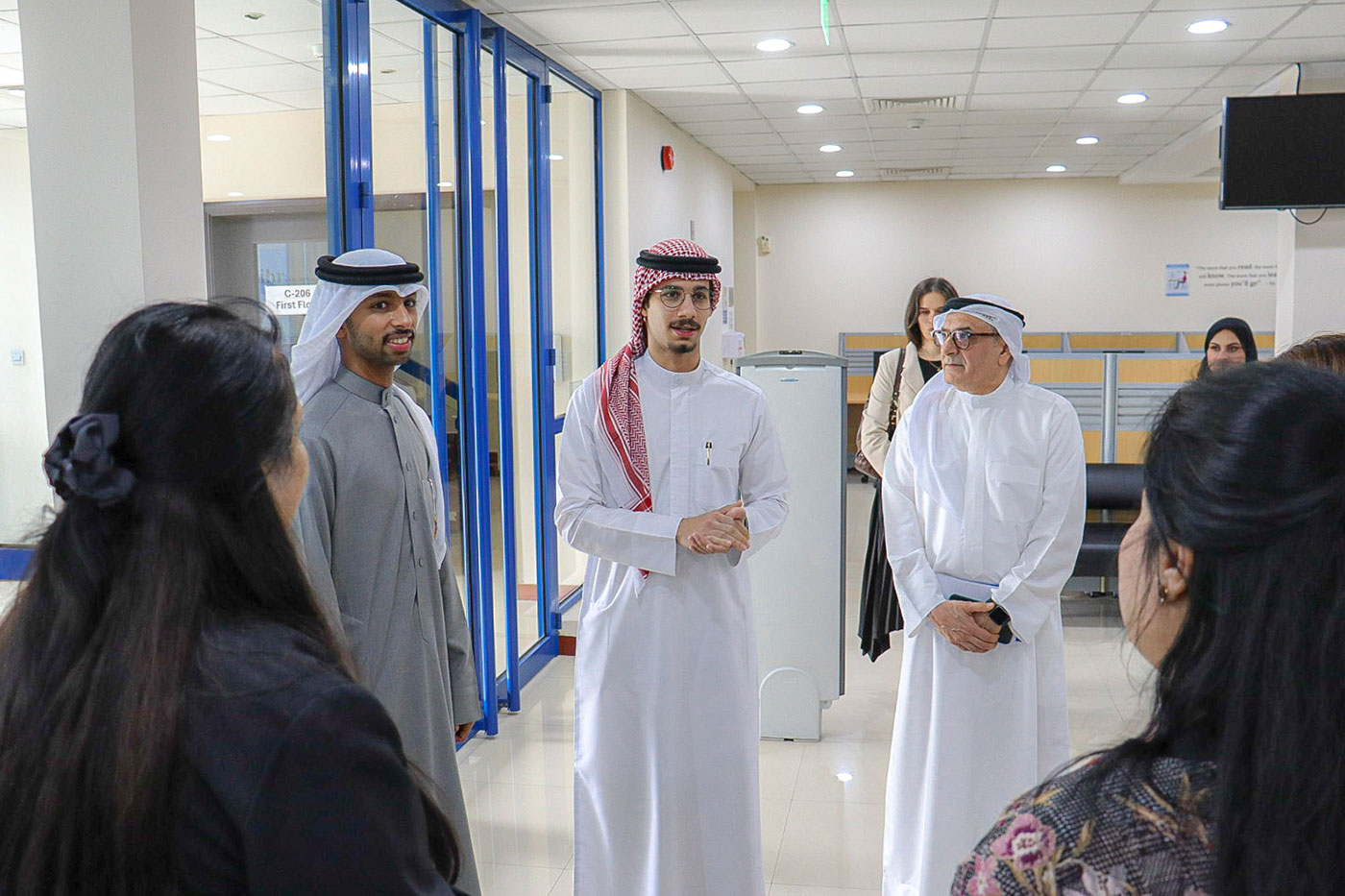 Members of UCB student council share insights on activities conducted at the University. Photo credit: WHO/WHO Bahrain. Members of UCB student council share insights on activities conducted at the University. Photo credit: WHO/WHO Bahrain.
