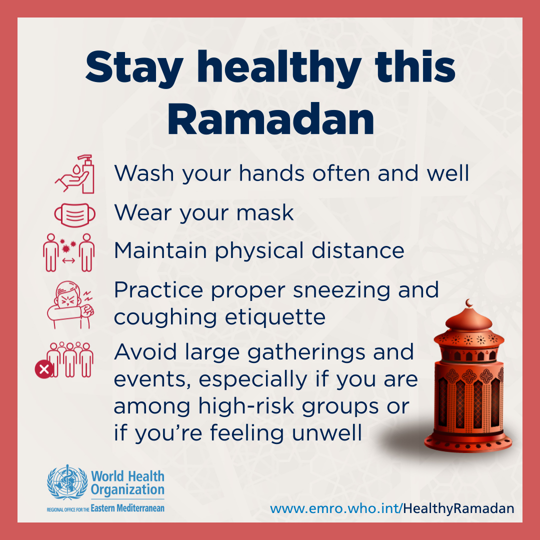 WHO EMRO | Healthy Ramadan | COVID-19 | Health topics