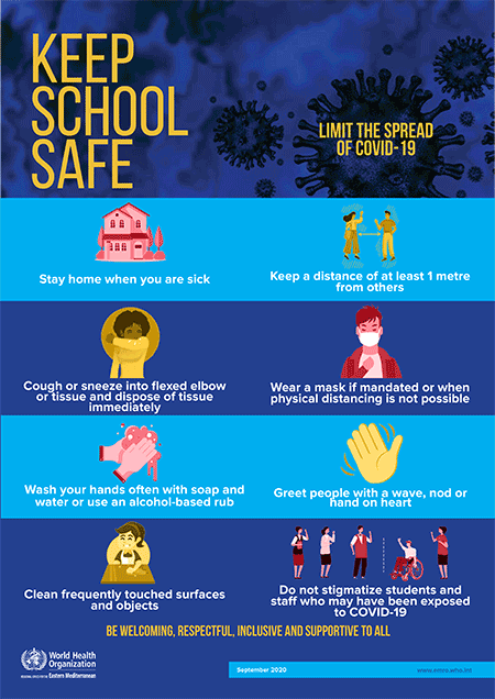 Keep schools poster - A3 - blue - English