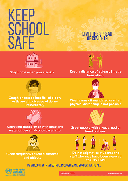 Keep schools poster - A3 - yellow - English