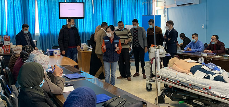 WHO training critical care nurses in Gaza to deal with severe COVID-19 patients