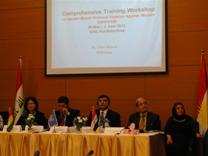 Speakers at the workshop on gender-based violence in Iraq