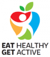 Campaign logo saying: Eat Healthy Get Active