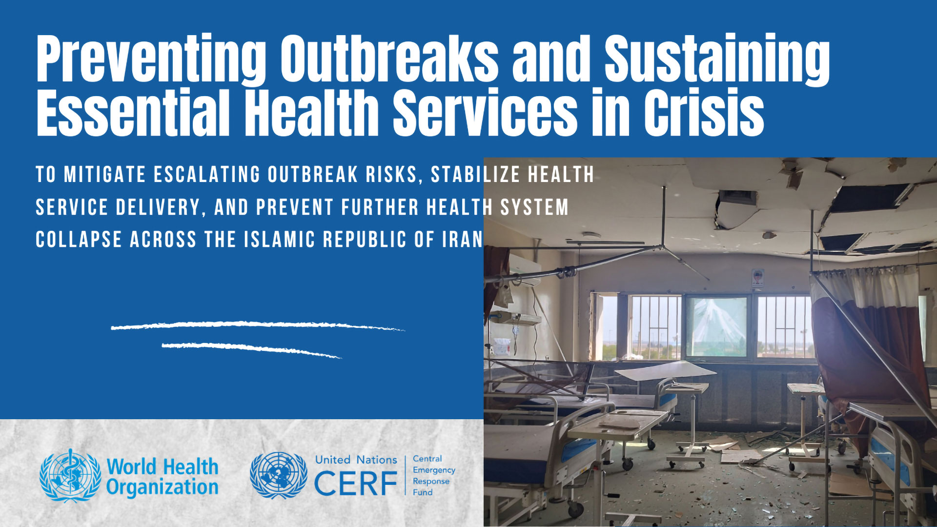 WHO launches US$ 2 million emergency intervention to prevent disease outbreaks and sustain essential health services in the Islamic Republic of Iran
