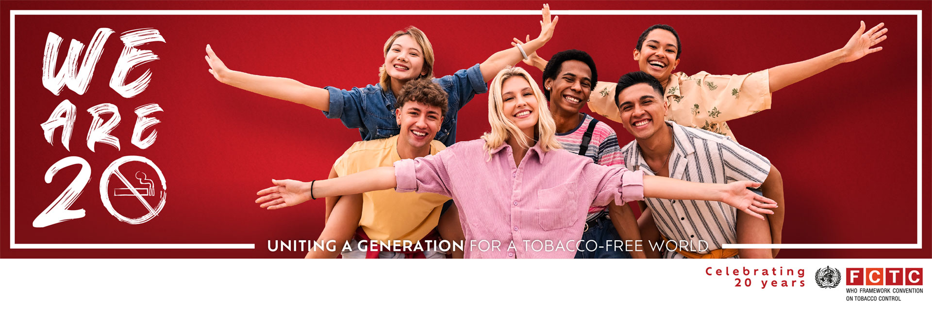 WHO FCTC 20-year anniversary banner