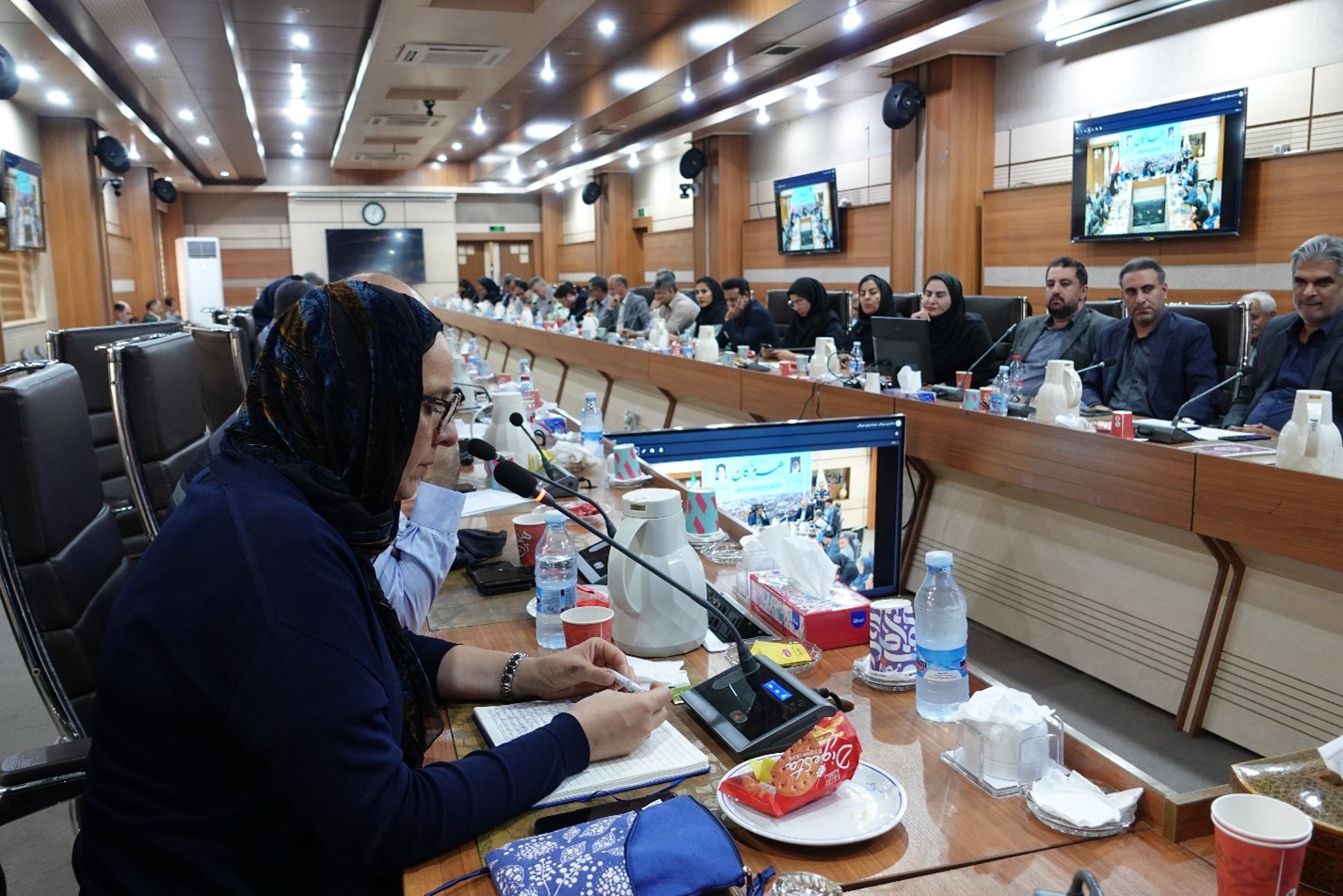 Provincial Health Committee meeting with WHO and Ministry of Health representatives to review the dengue situation and response measures, Provincial Governor’s Office, Bandar Abbas. Photo credit: WHO Islamic|Republic of Iran