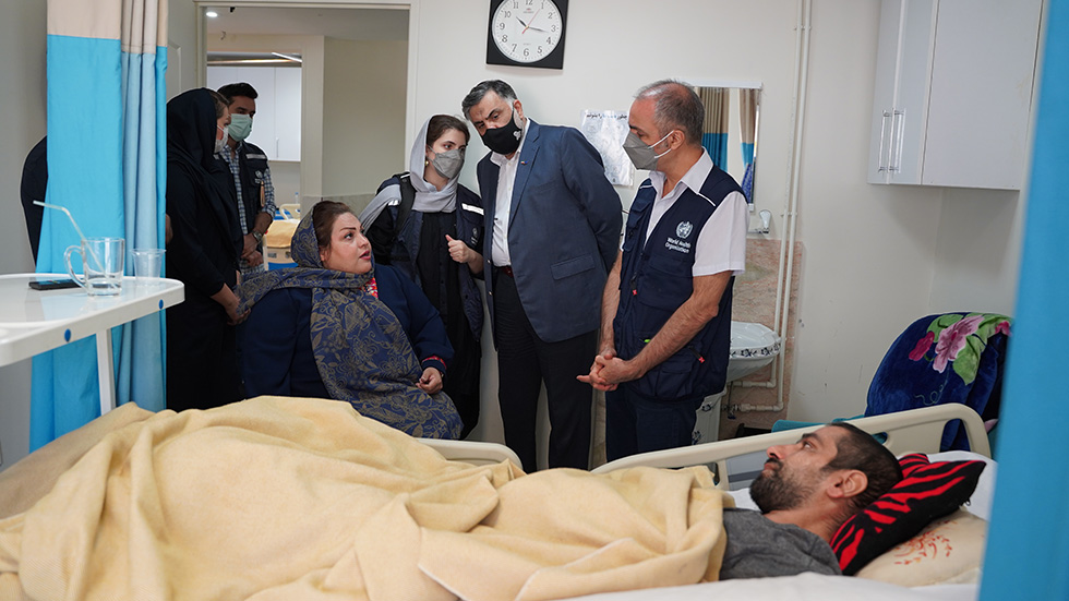 The temporary admission ward at the Association for the Protection of People Living with Spinal Cord Disabilities where people with recent disabilities can receive special care and education. Credit: WHO/Islamic Republic of Iran