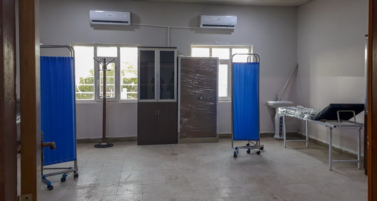 Inside the outpatient department of the recently renovated paediatric unit and outpatient department in Hawija