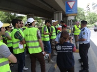 Jordan traffic police advise WHO staff and volunteers on road safety