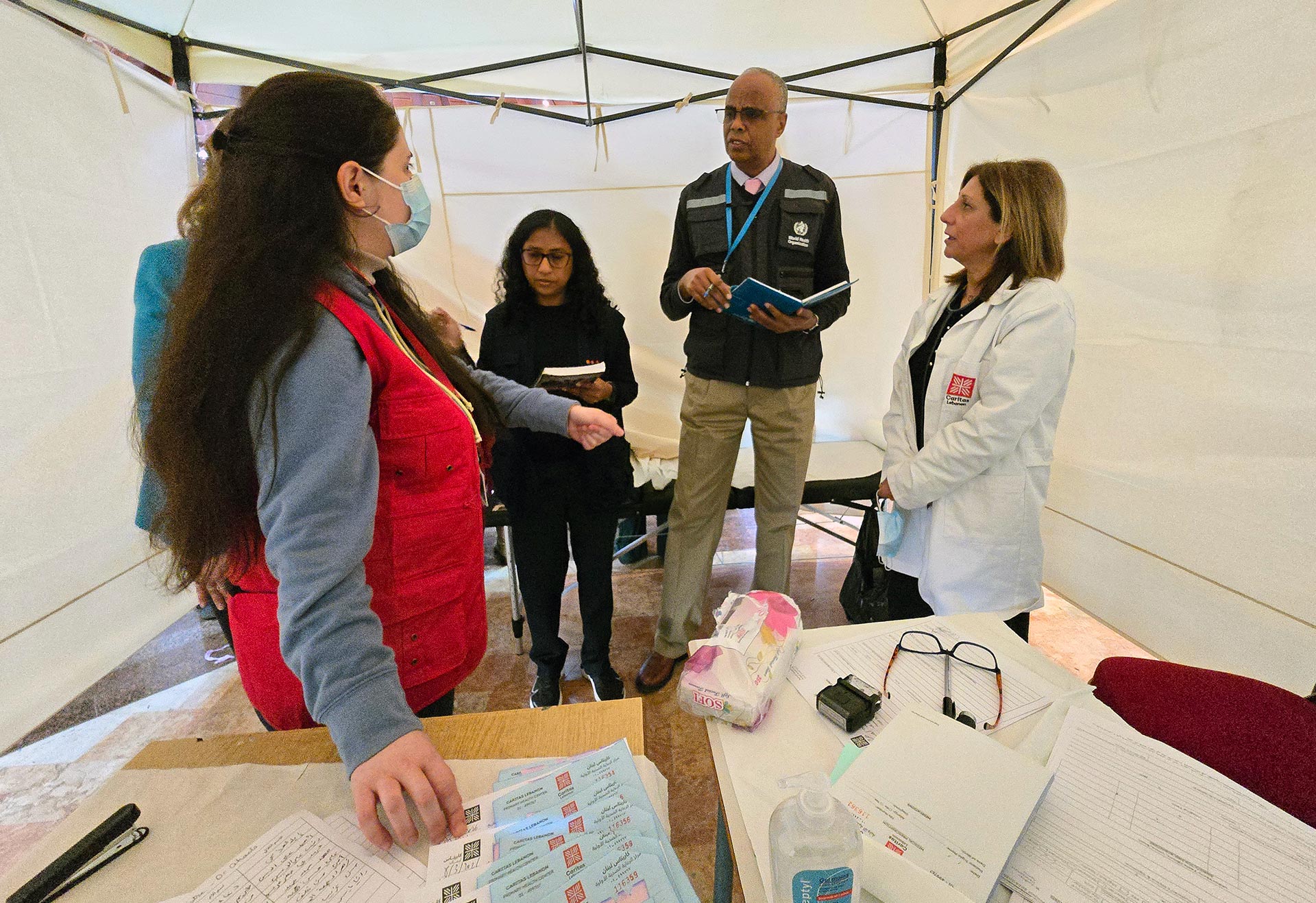 WHO highlights the growing need for health services in shelters hosting displaced families in Lebanon
