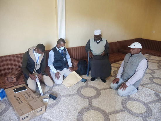 WHO-trained NCDC staff conduct the STEPS survey through household visits in Obari, southern Libya. Photo credit: WHO/WHO Libya