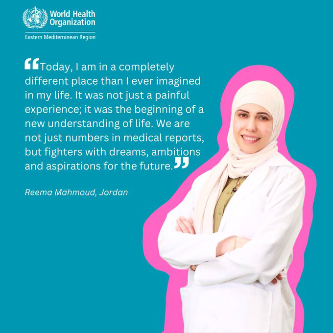 Breast cancer survivor from Jordan