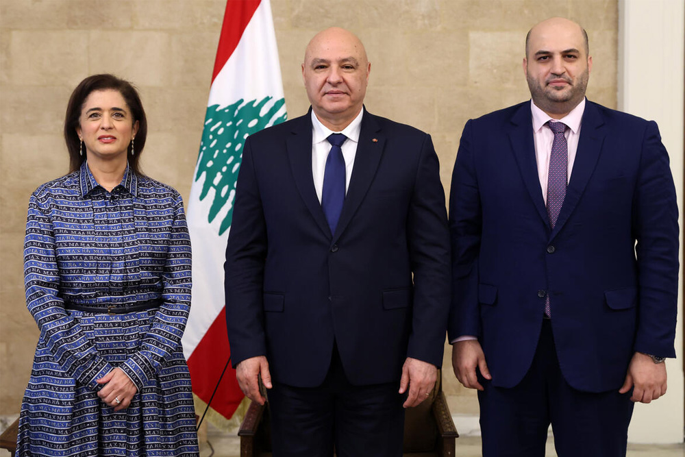 WHO Regional Director Dr Hanan Balkhy
with WHO Representative in lebanon Dr Abdinasir Abubacar and Health Minister Dr Rakan Nassereddine, met H.E. President General Joseph Aoun at the Presidential Palace.