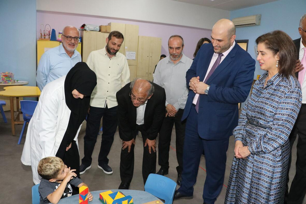 Dr Hanan Balkhy with H.E. Minister of Health Lebanon Dr Rakan Nassereddine and Dr Imran Riza, UN Deputy Special Coordinator for.