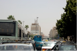 Traffic congestion in Egypt