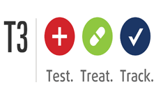 Logo of the WHO Global Malaria Programme’s new initiative – T3: Test. Treat. Track.