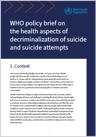 Suicide Policy Brief