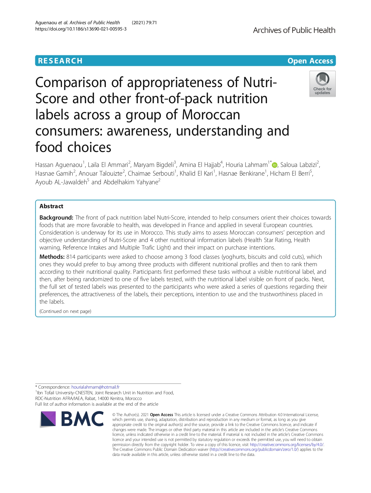 comparison_of_appropriateness_of_nutria_score_and_other_front_of_pack_nutrition_labels_across_a_group_of_moroccan_consumers_awareness_understanding_and_food_choices comparison_of_appropriateness_of_nutria_score_and_other_front_of_pack_nutrition_labels_across_a_group_of_moroccan_consumers_awareness_understanding_and_food_choices